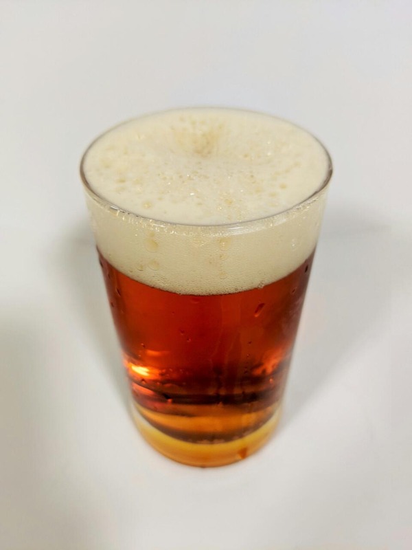 グラスに注がれた発泡酒