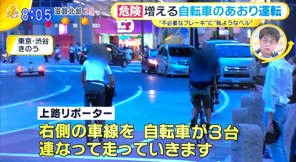 わざと寄ってくる車 自転車