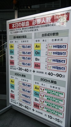 献血会場入口
