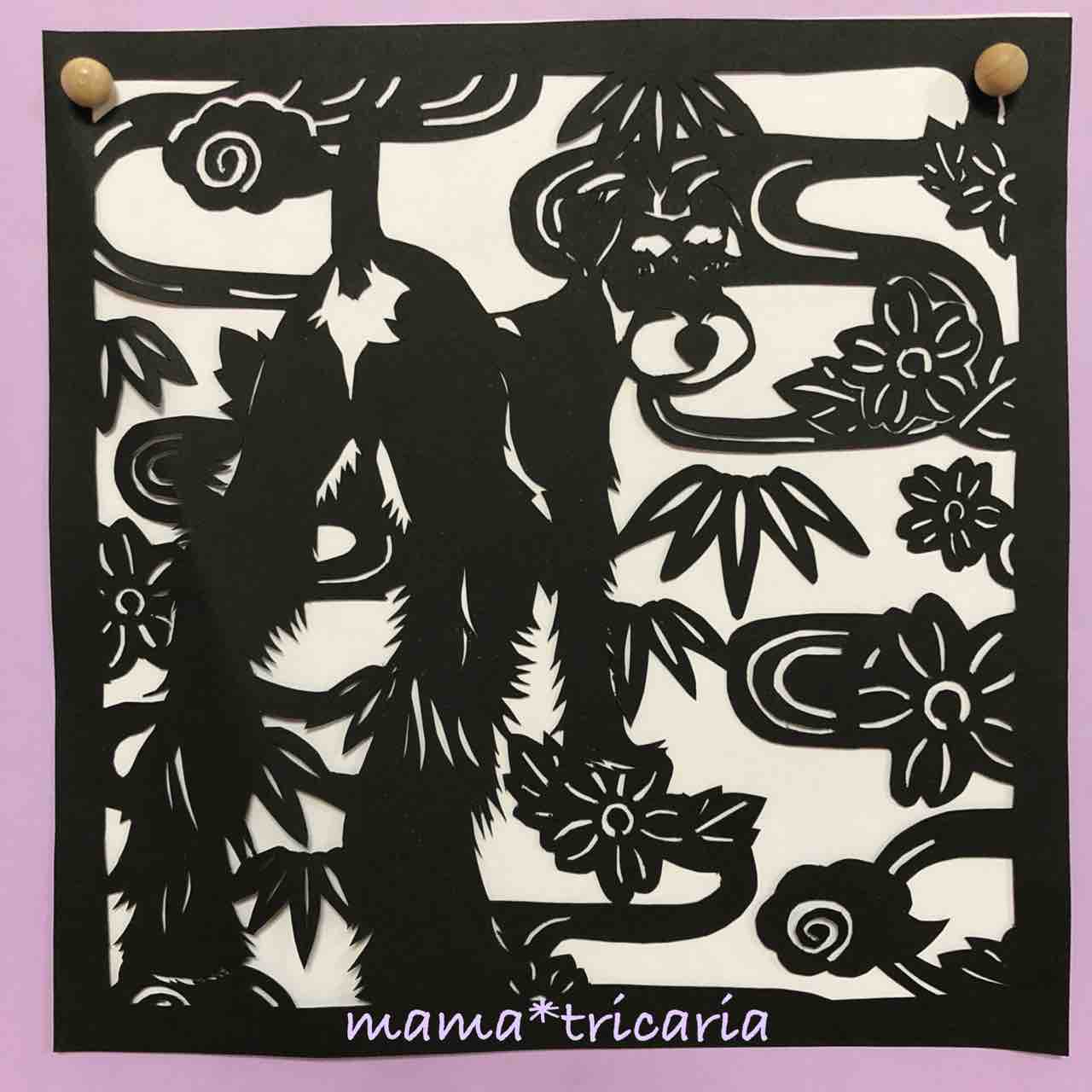 9月の切り絵 Mama Tricaria ちょこっと編み物 Churapurimama のジョイ散歩