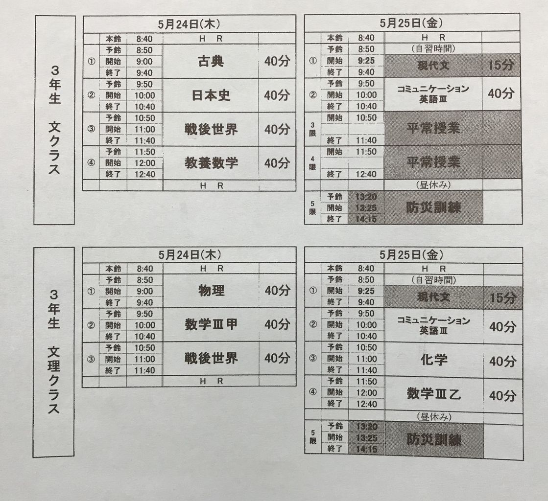 明日の時間割 こんなのがありますよ 中大杉並54期 Go Forward 明日の時間割 こんなのがありますよ 中大杉並54期 Go Forward