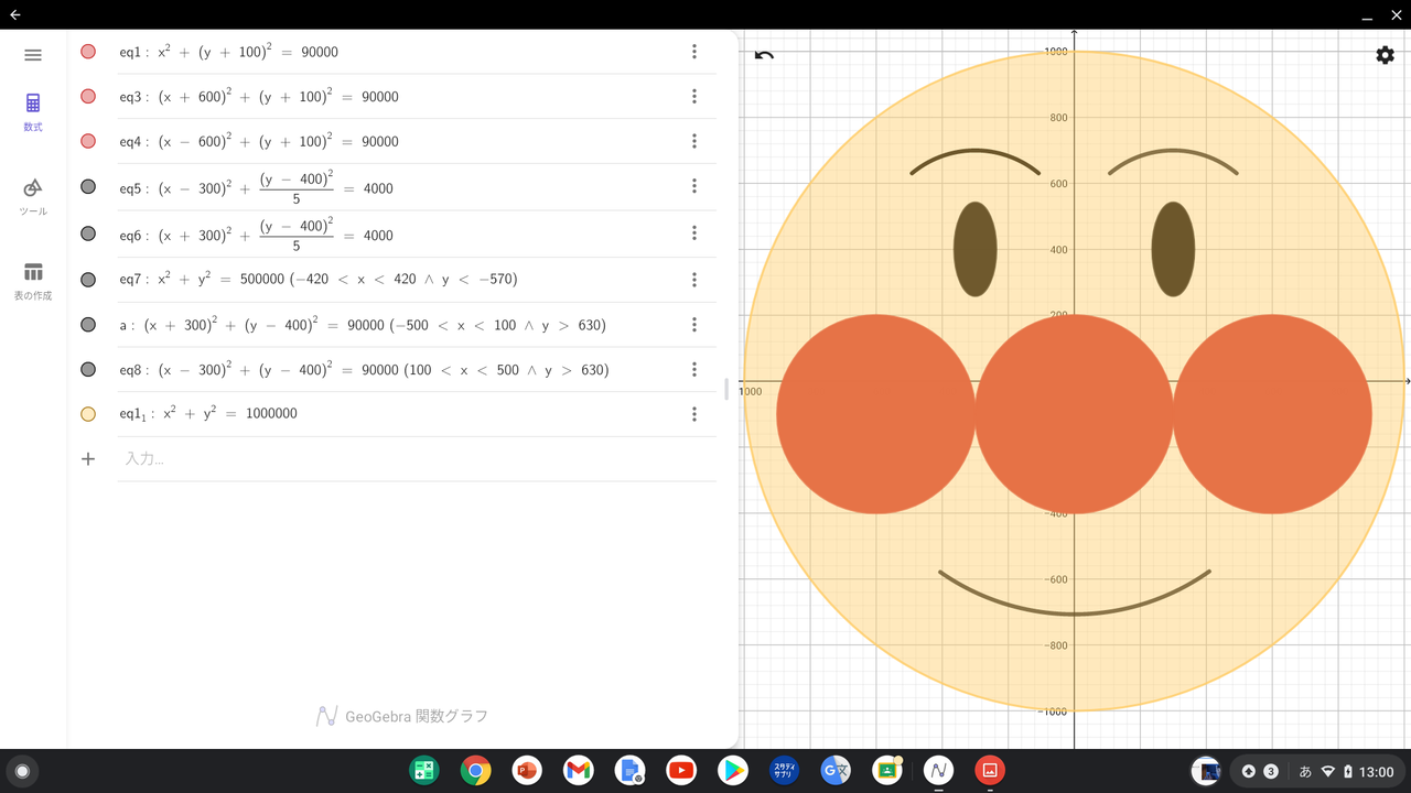 グラフで描画コンテスト アンパンマン編3 4 中央大学杉並高等学校 58期