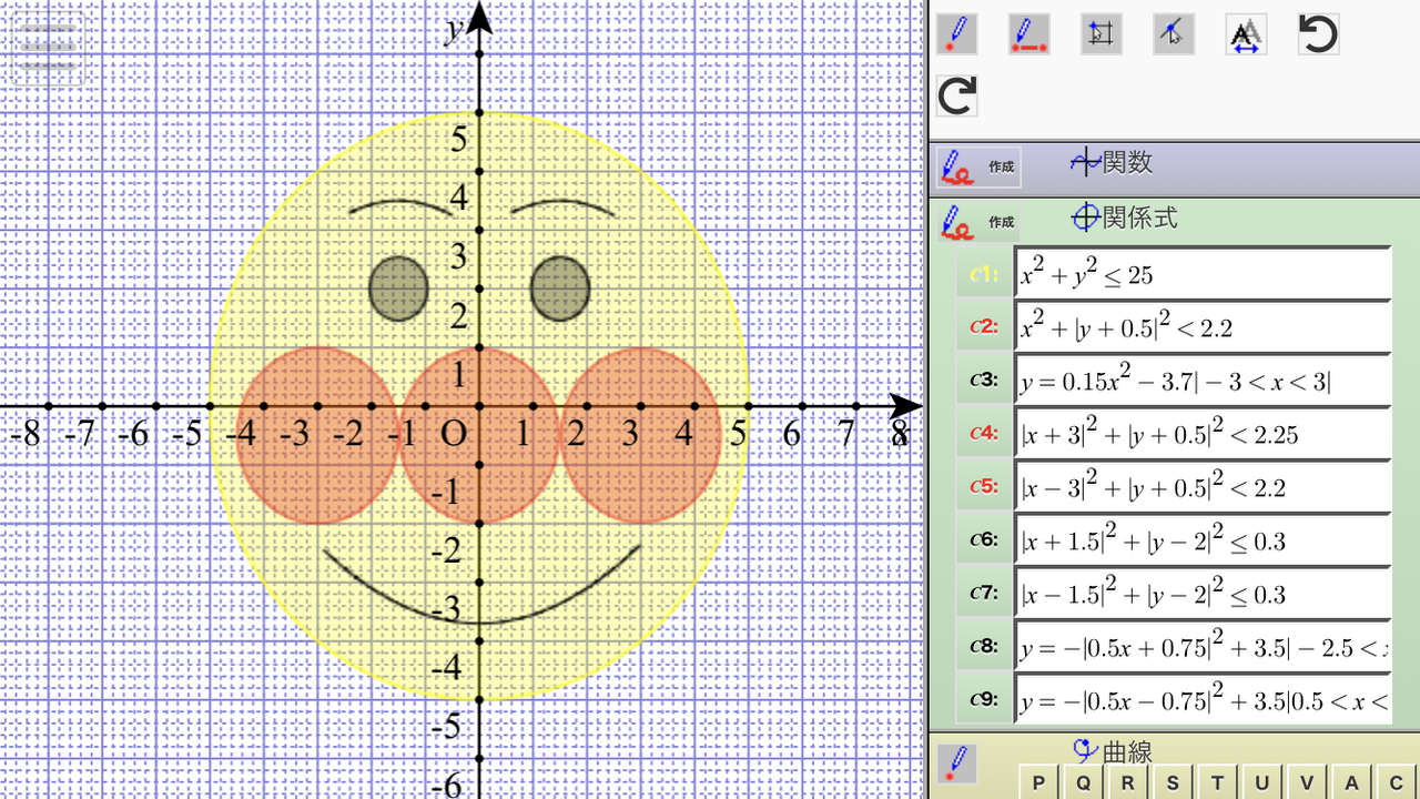グラフで描画コンテスト アンパンマン編4 4 中央大学杉並高等学校 58期