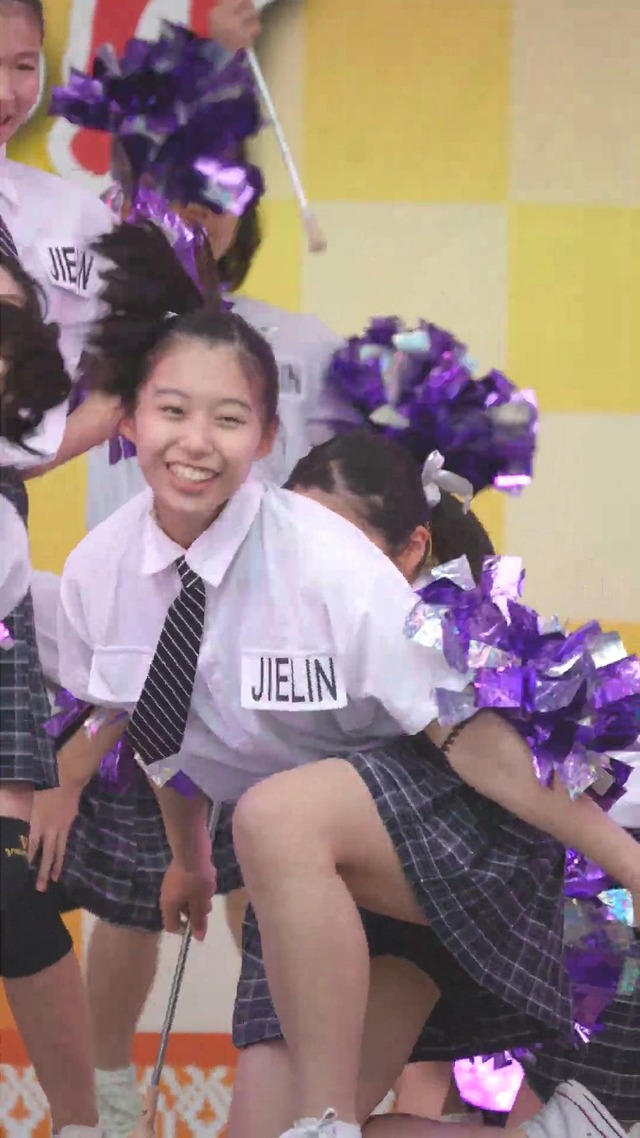 制服チェックプリーツミニスカートＪＣＪＫチアガールチアリーダーパンチラ (40)