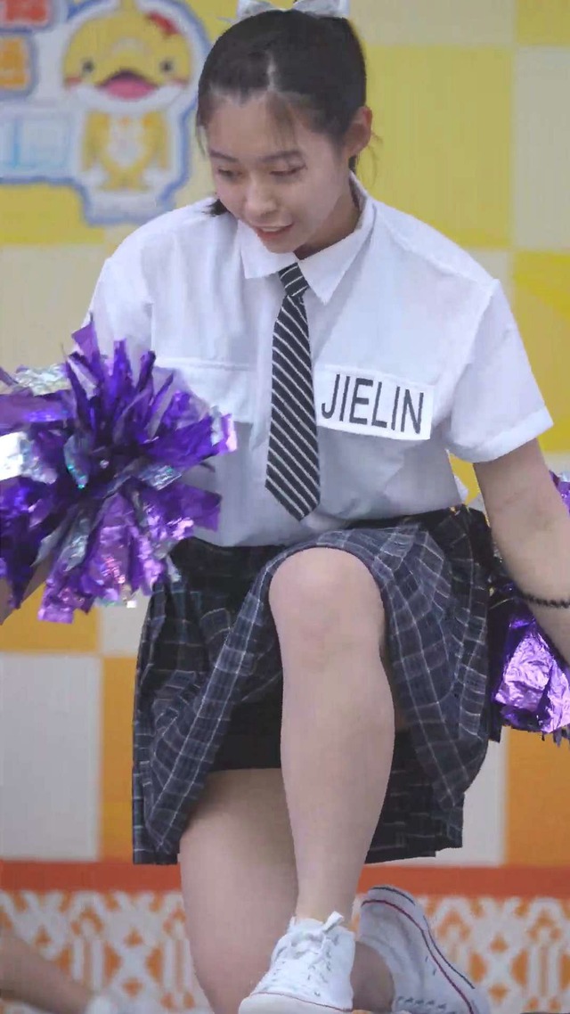 制服チェックプリーツミニスカートＪＣＪＫチアガールチアリーダーパンチラ (146)