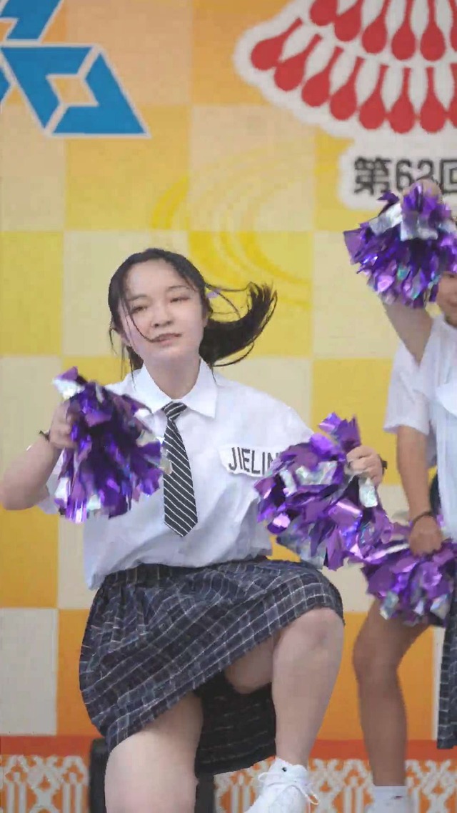 制服チェックプリーツミニスカートＪＣＪＫチアガールチアリーダーパンチラ (113)
