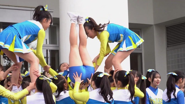 清純女子高生ＪＫチアガールチアリーダーミニスカーパンチラパンツ丸見え (80)