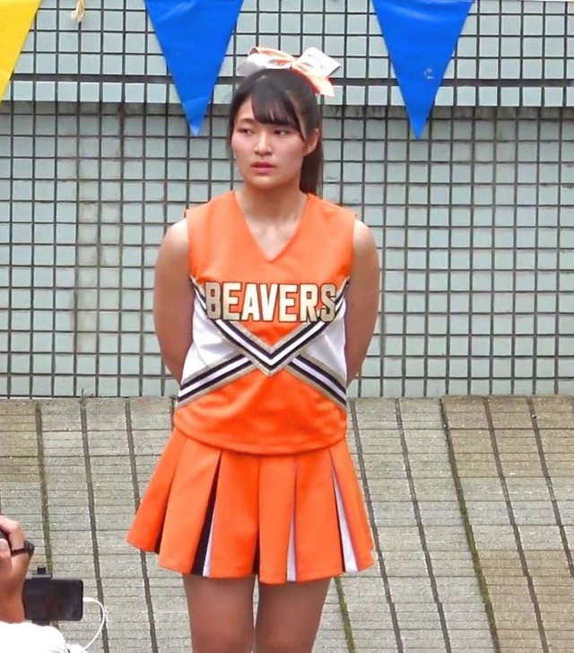 okao03清純清楚埼玉栄高等学校チアガールチアリーダーパンチラパンツ丸見え 015