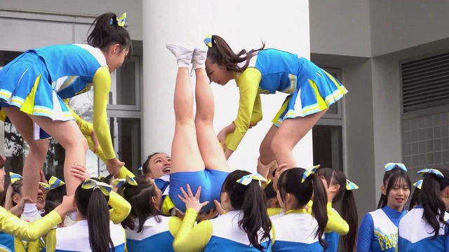 清純女子高生ＪＫチアガールチアリーダーミニスカーパンチラパンツ丸見え (61)