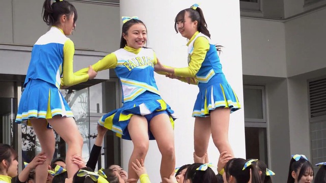 清純女子高生ＪＫチアガールチアリーダーミニスカーパンチラパンツ丸見え (128)