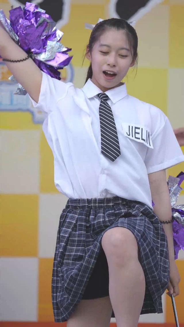 制服チェックプリーツミニスカートＪＣＪＫチアガールチアリーダーパンチラ (165)