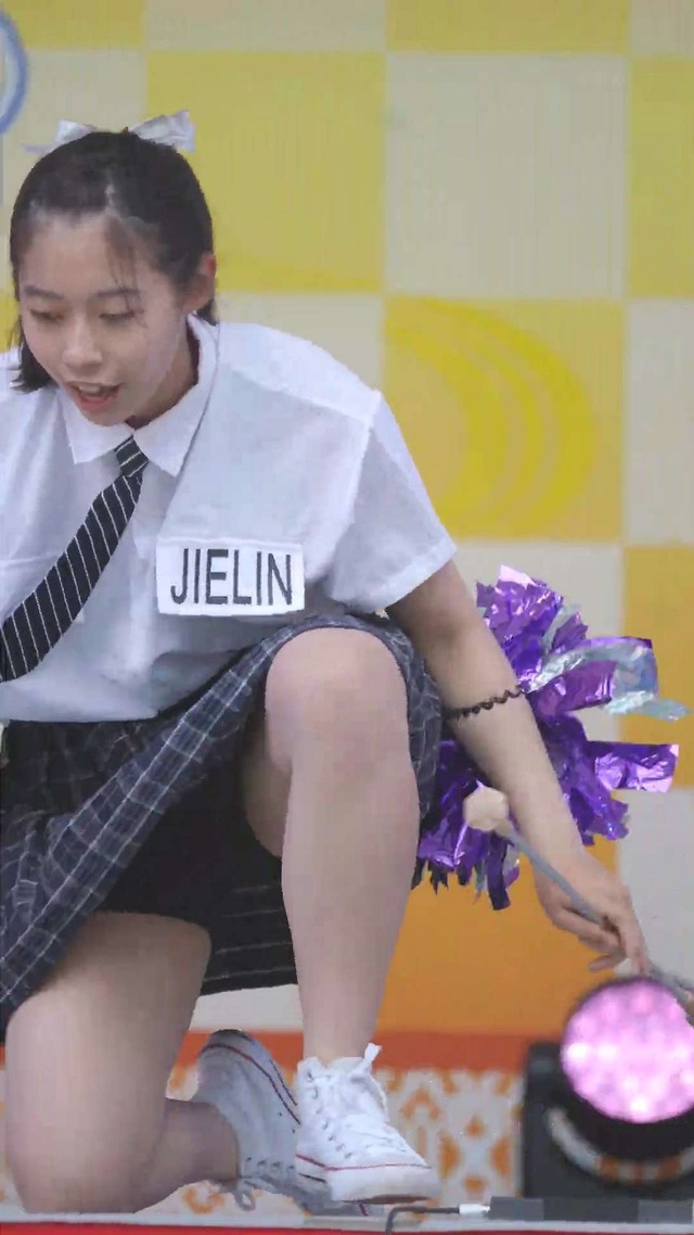 制服チェックプリーツミニスカートＪＣＪＫチアガールチアリーダーパンチラ (143)