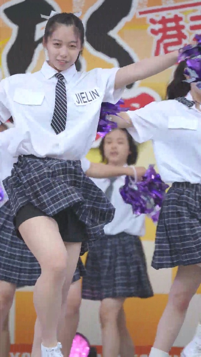 制服チェックプリーツミニスカートＪＣＪＫチアガールチアリーダーパンチラ (130)