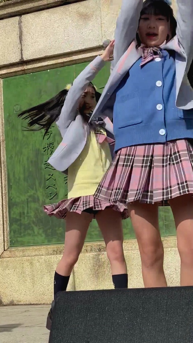 地下アイドルスプラウト学園女子高校生ＪＫ制服チェックミニスカートパンチラ (44)