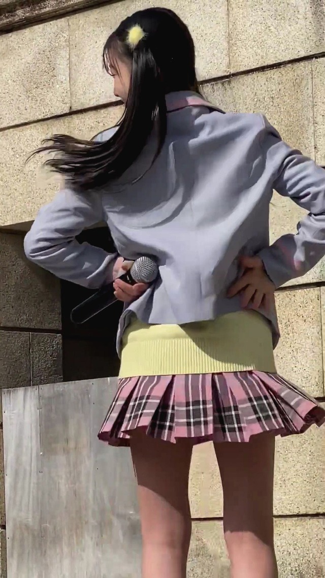 地下アイドルスプラウト学園女子高校生ＪＫ制服チェックミニスカートパンチラ (14)
