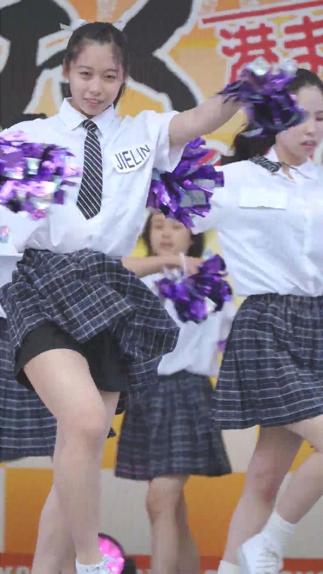 制服チェックプリーツミニスカートＪＣＪＫチアガールチアリーダーパンチラ (129)