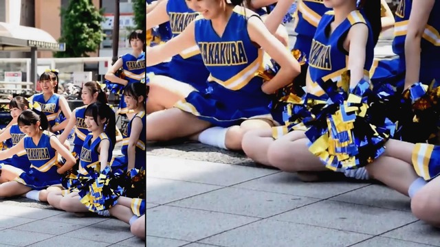 かわいい女子高生ＪＫチアガールチアリーダーミニスカーパンチラアップ (19)