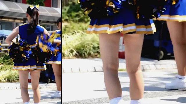 かわいい女子高生ＪＫチアガールチアリーダーミニスカーパンチラアップ (14)