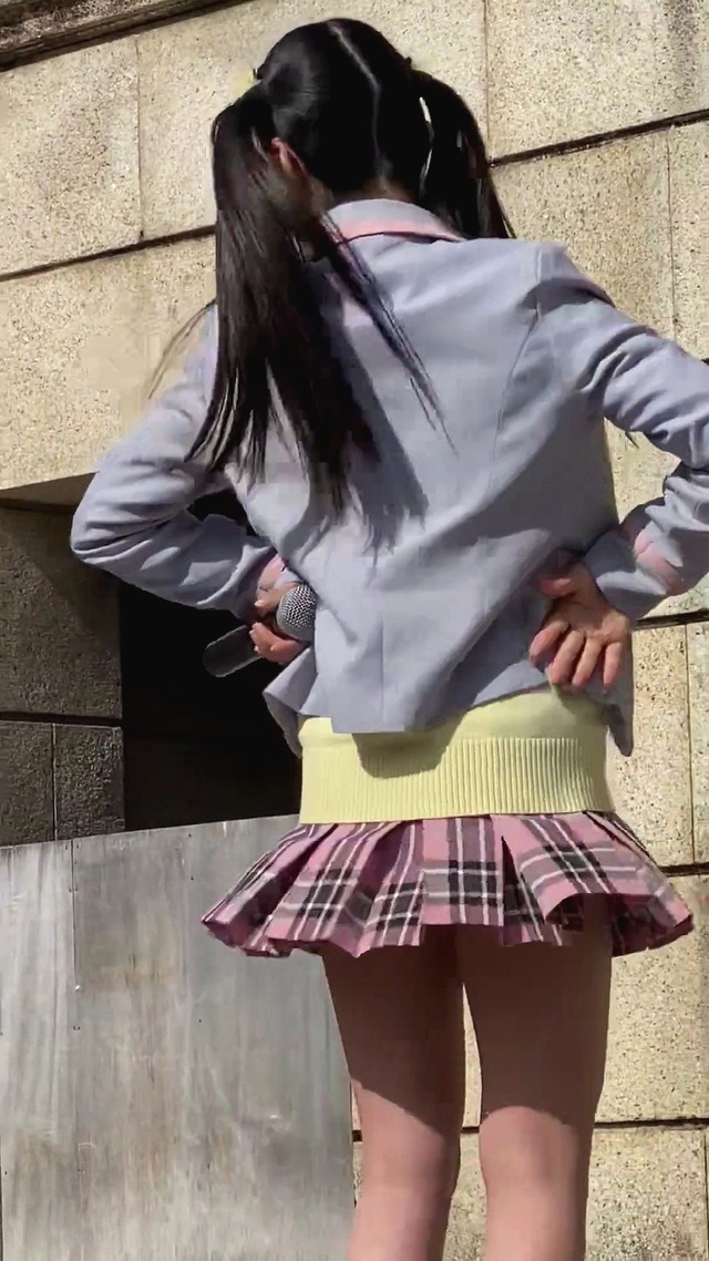 地下アイドルスプラウト学園女子高校生ＪＫ制服チェックミニスカートパンチラ (20)