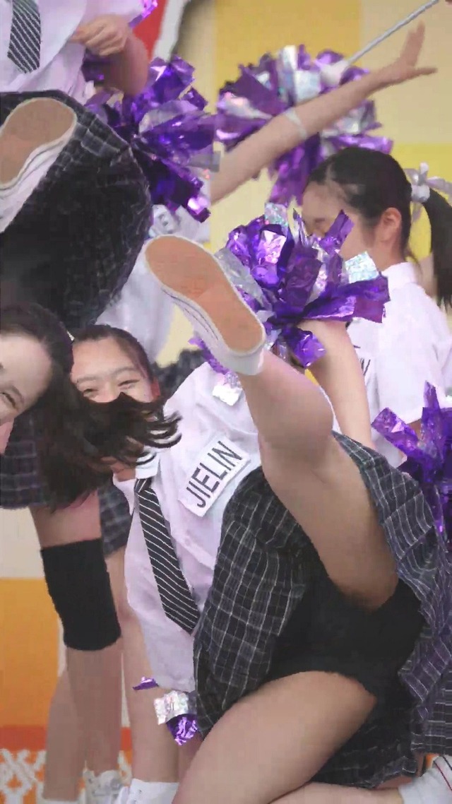 制服チェックプリーツミニスカートＪＣＪＫチアガールチアリーダーパンチラ (21)