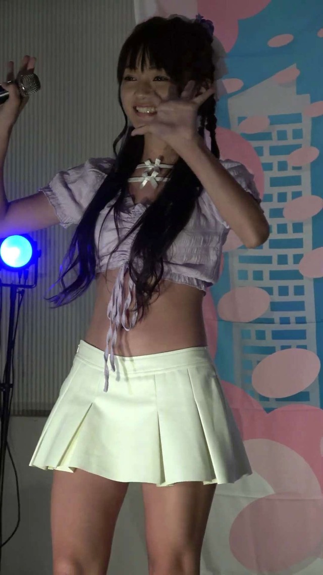 12歳小学校6年生JS6アイゲキ地下アイドル星瑠菜おへそふともも超ミニスカートパンチラ (17)