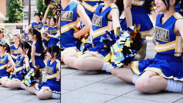 かわいい女子高生ＪＫチアガールチアリーダーミニスカーパンチラアップ (18)