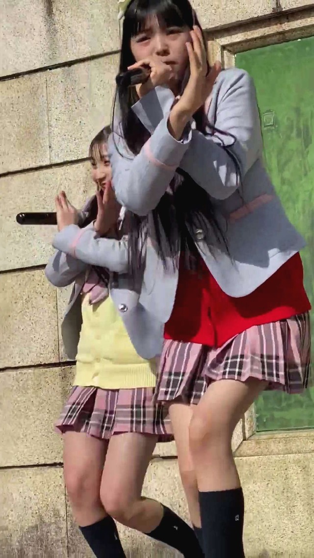 地下アイドルスプラウト学園女子高校生ＪＫ制服チェックミニスカートパンチラ (50)