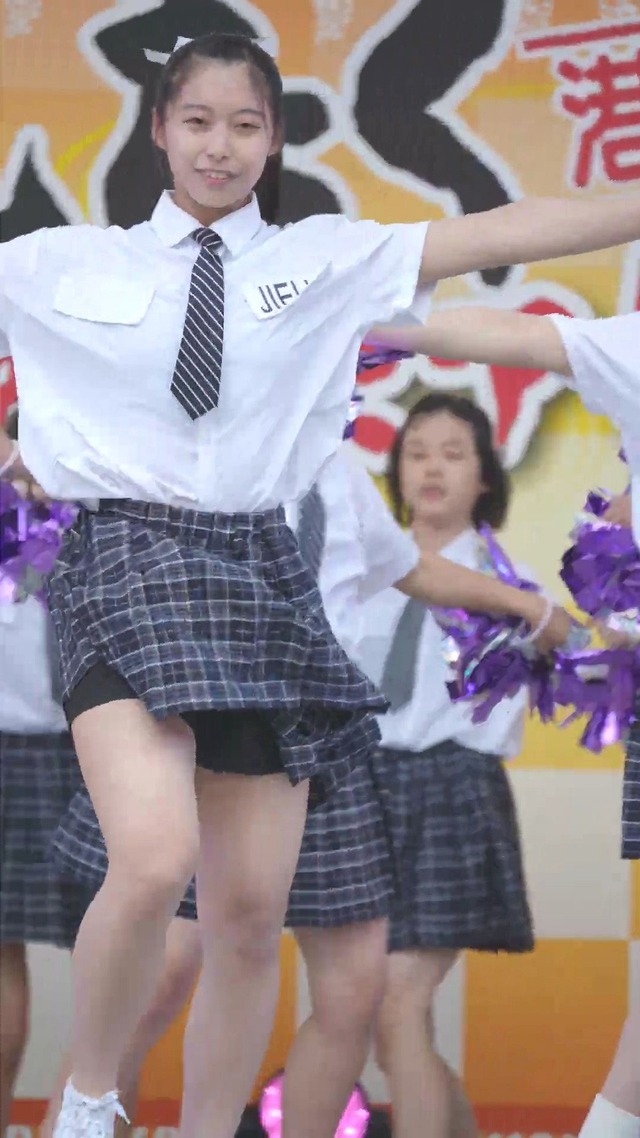 制服チェックプリーツミニスカートＪＣＪＫチアガールチアリーダーパンチラ (131)