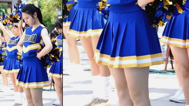 かわいい女子高生ＪＫチアガールチアリーダーミニスカーパンチラアップ (12)