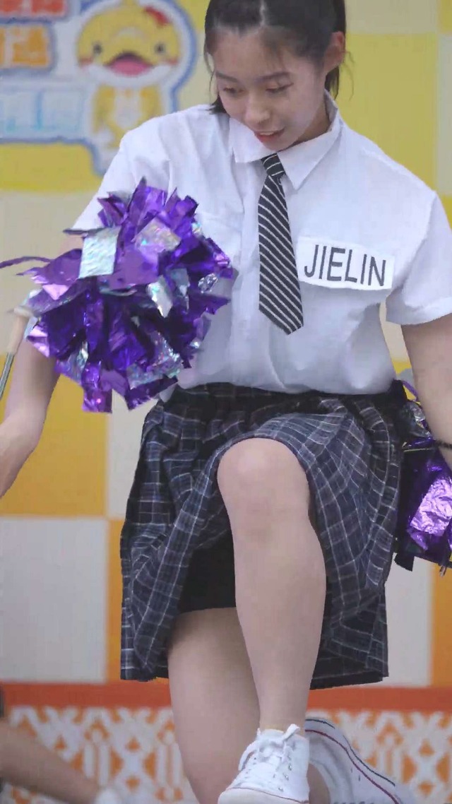 制服チェックプリーツミニスカートＪＣＪＫチアガールチアリーダーパンチラ (147)