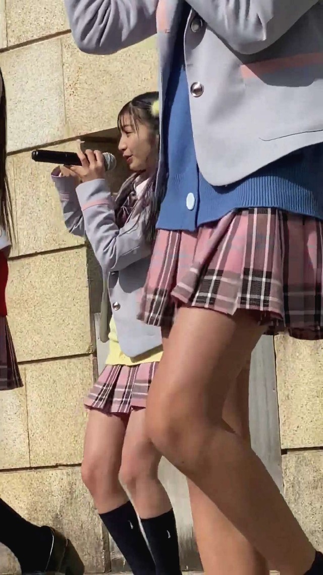 地下アイドルスプラウト学園女子高校生ＪＫ制服チェックミニスカートパンチラ (60)