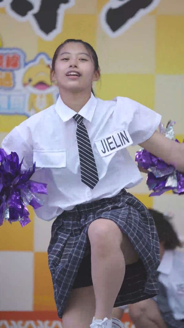 制服チェックプリーツミニスカートＪＣＪＫチアガールチアリーダーパンチラ (174)