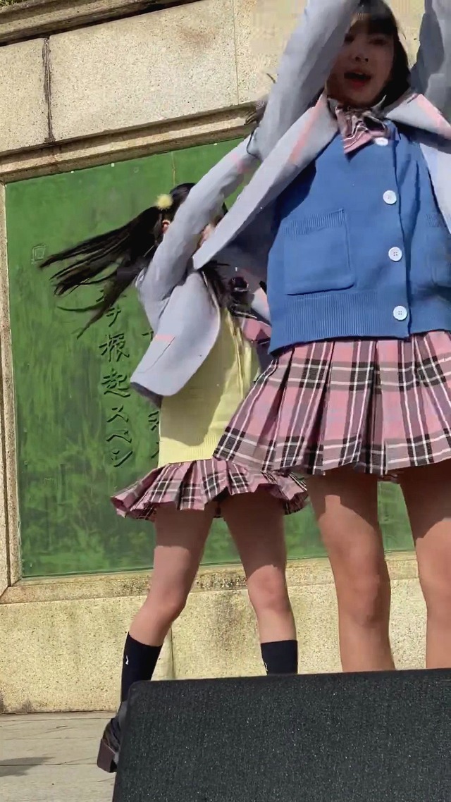 地下アイドルスプラウト学園女子高校生ＪＫ制服チェックミニスカートパンチラ (47)