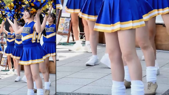 かわいい女子高生ＪＫチアガールチアリーダーミニスカーパンチラアップ (17)