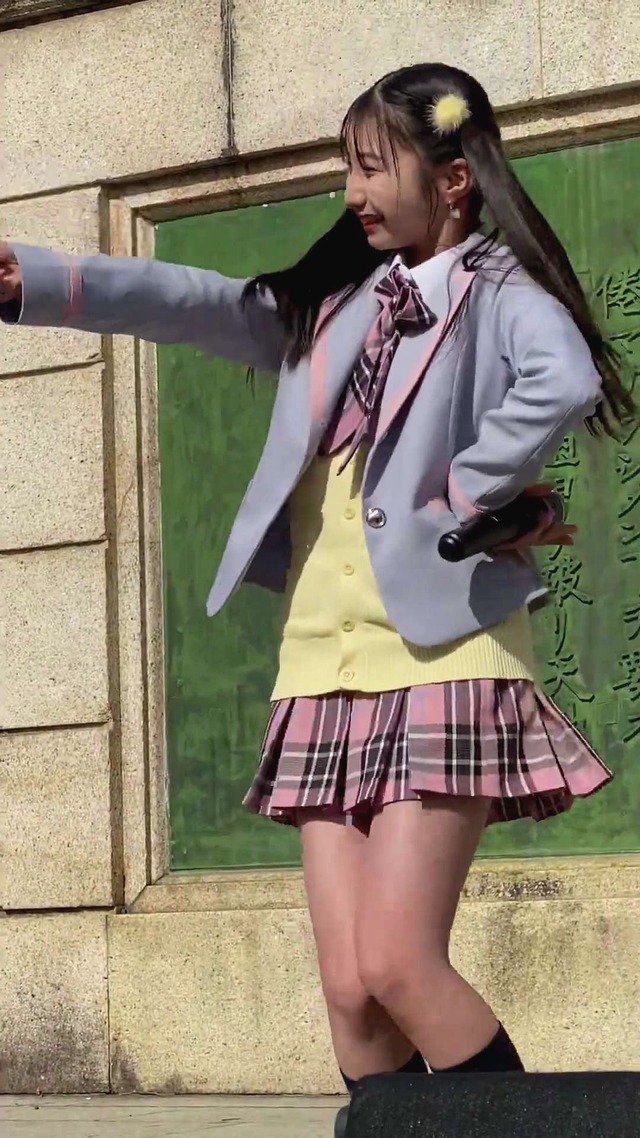 地下アイドルスプラウト学園女子高校生ＪＫ制服チェックミニスカートパンチラ (8)