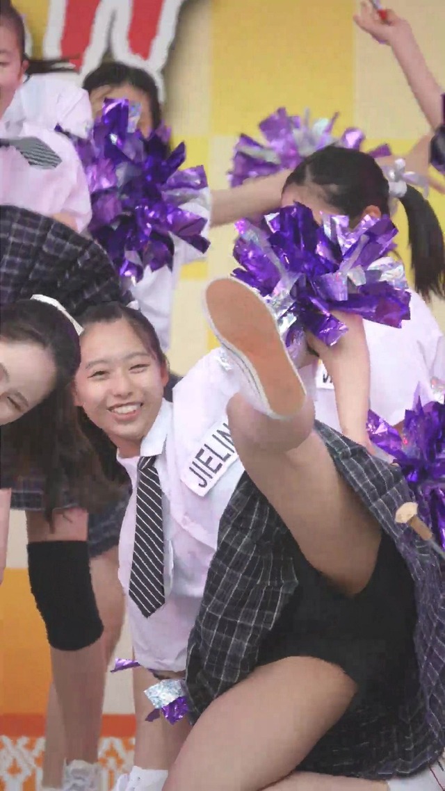 制服チェックプリーツミニスカートＪＣＪＫチアガールチアリーダーパンチラ (27)