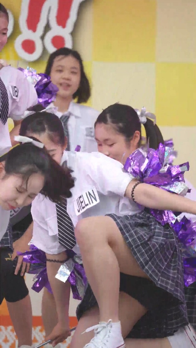 制服チェックプリーツミニスカートＪＣＪＫチアガールチアリーダーパンチラ (38)