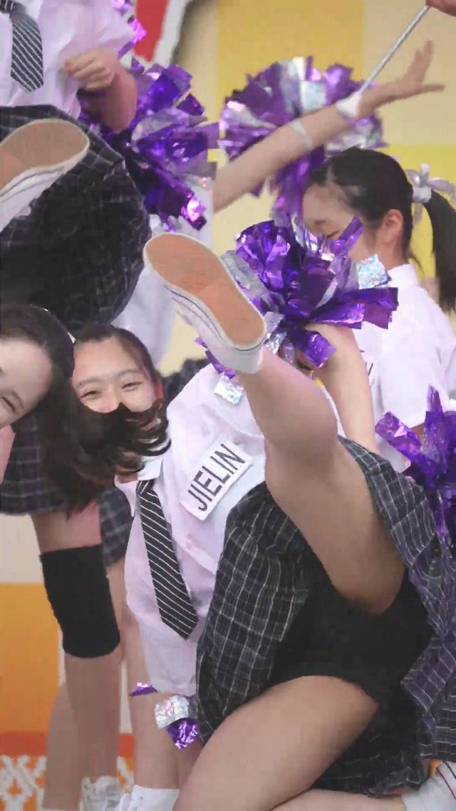 制服チェックプリーツミニスカートＪＣＪＫチアガールチアリーダーパンチラ (22)