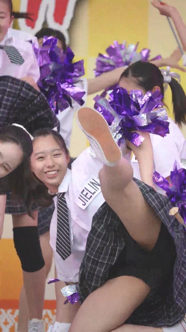 制服チェックプリーツミニスカートＪＣＪＫチアガールチアリーダーパンチラ (26)