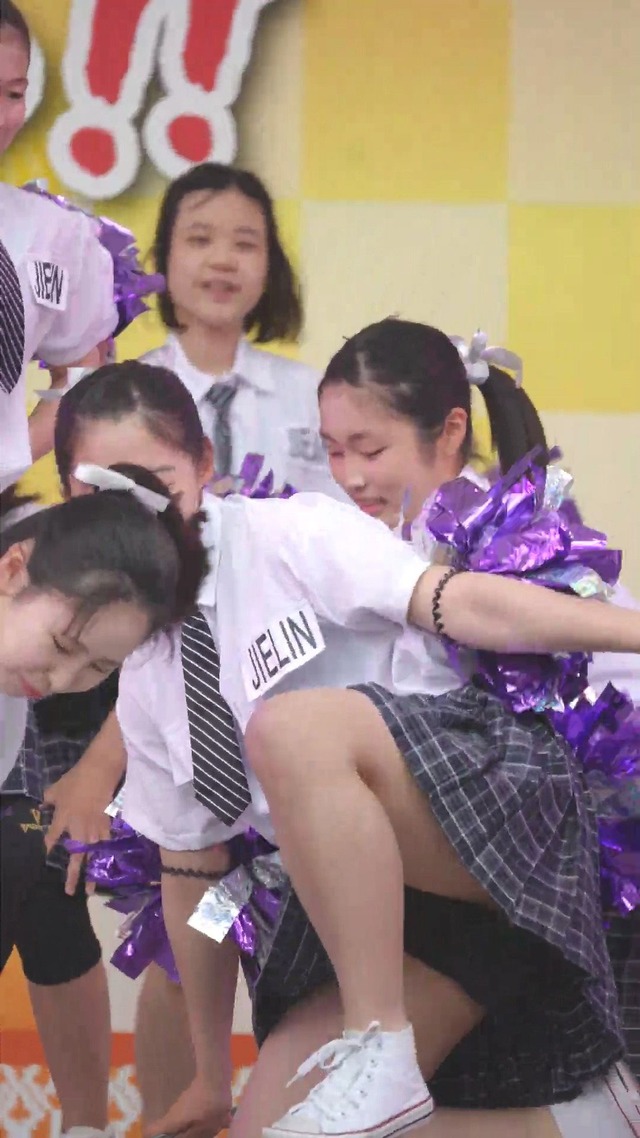 制服チェックプリーツミニスカートＪＣＪＫチアガールチアリーダーパンチラ (37)