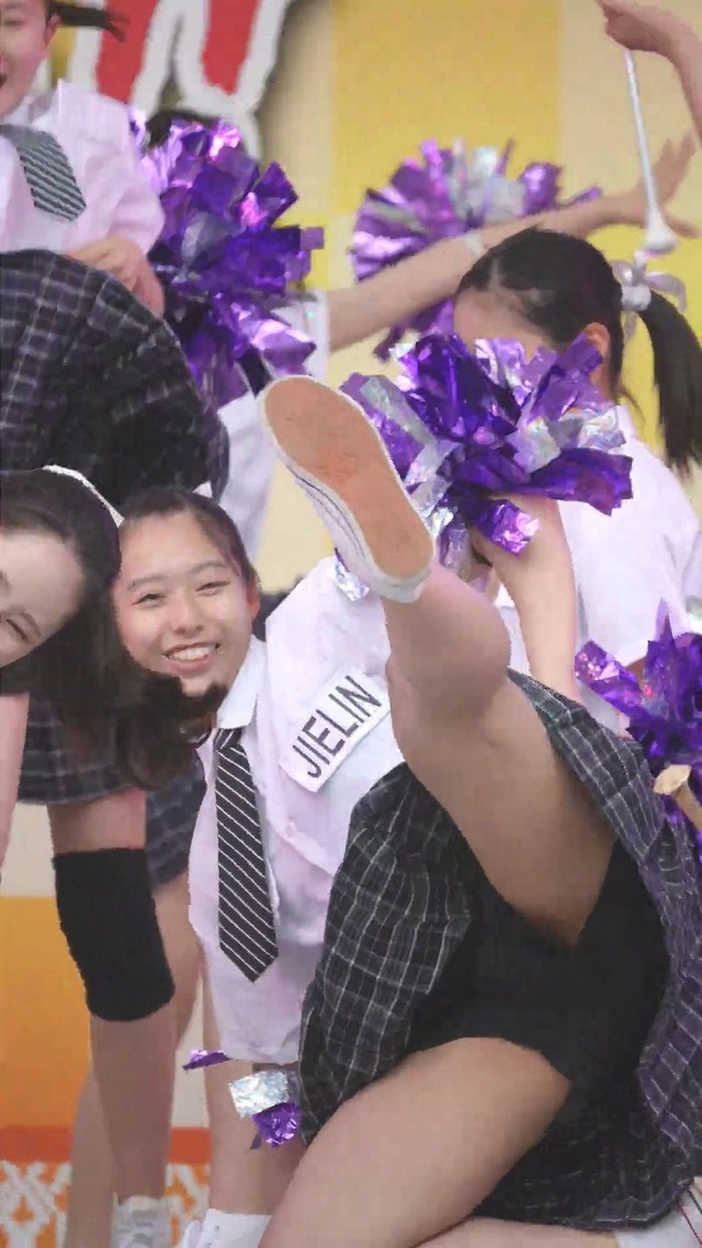 制服チェックプリーツミニスカートＪＣＪＫチアガールチアリーダーパンチラ (25)