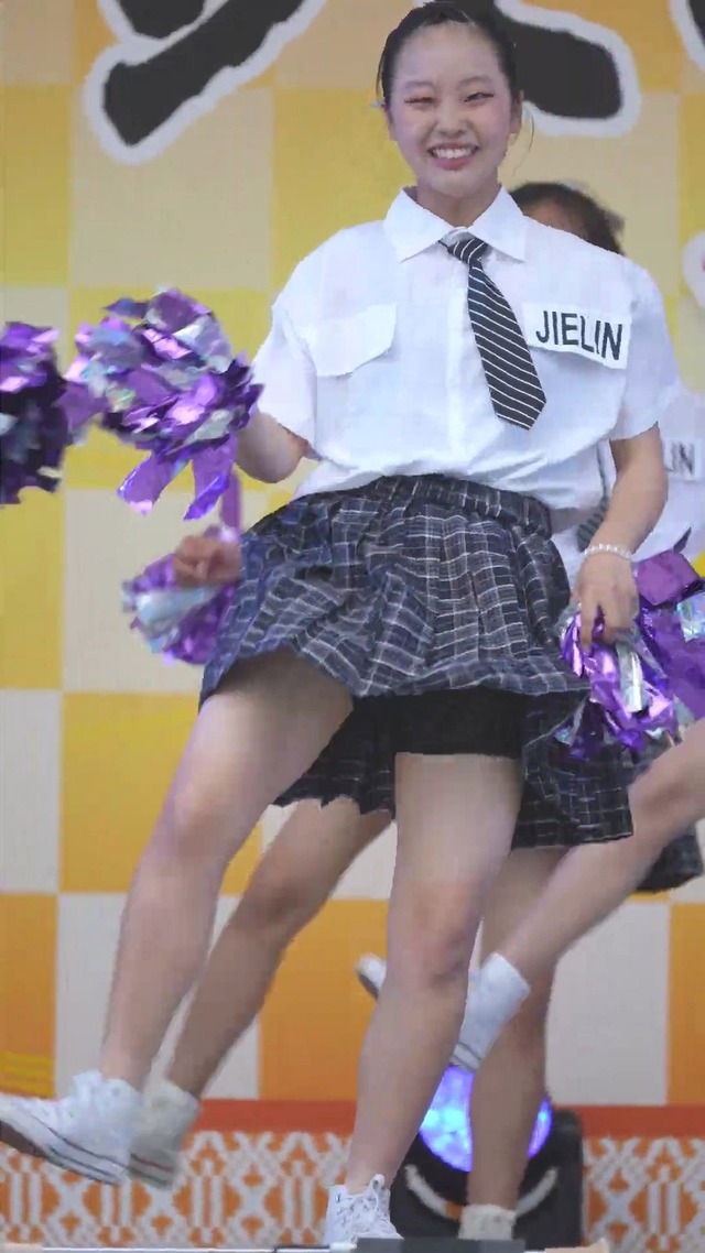 制服チェックプリーツミニスカートＪＣＪＫチアガールチアリーダーパンチラ (104)