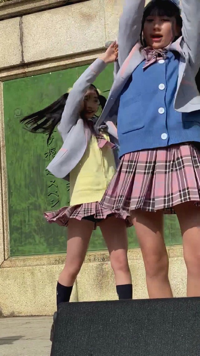 地下アイドルスプラウト学園女子高校生ＪＫ制服チェックミニスカートパンチラ (43)