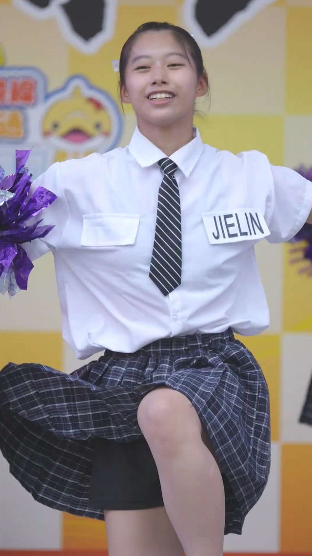 制服チェックプリーツミニスカートＪＣＪＫチアガールチアリーダーパンチラ (154)