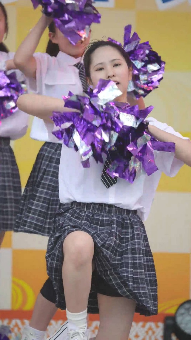制服チェックプリーツミニスカートＪＣＪＫチアガールチアリーダーパンチラ (180)