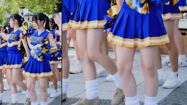 かわいい女子高生ＪＫチアガールチアリーダーミニスカーパンチラアップ (15)