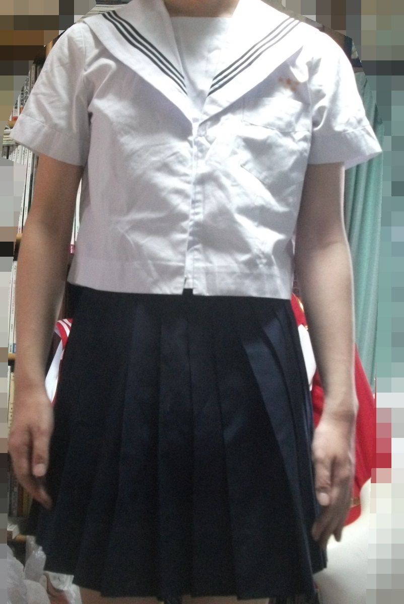 透明カッパとセーラー服 正規品を落札してみた 2着目 カッパは透明で 透明カッパとセーラー服 正規品を落札してみた 2着目 カッパは透明で