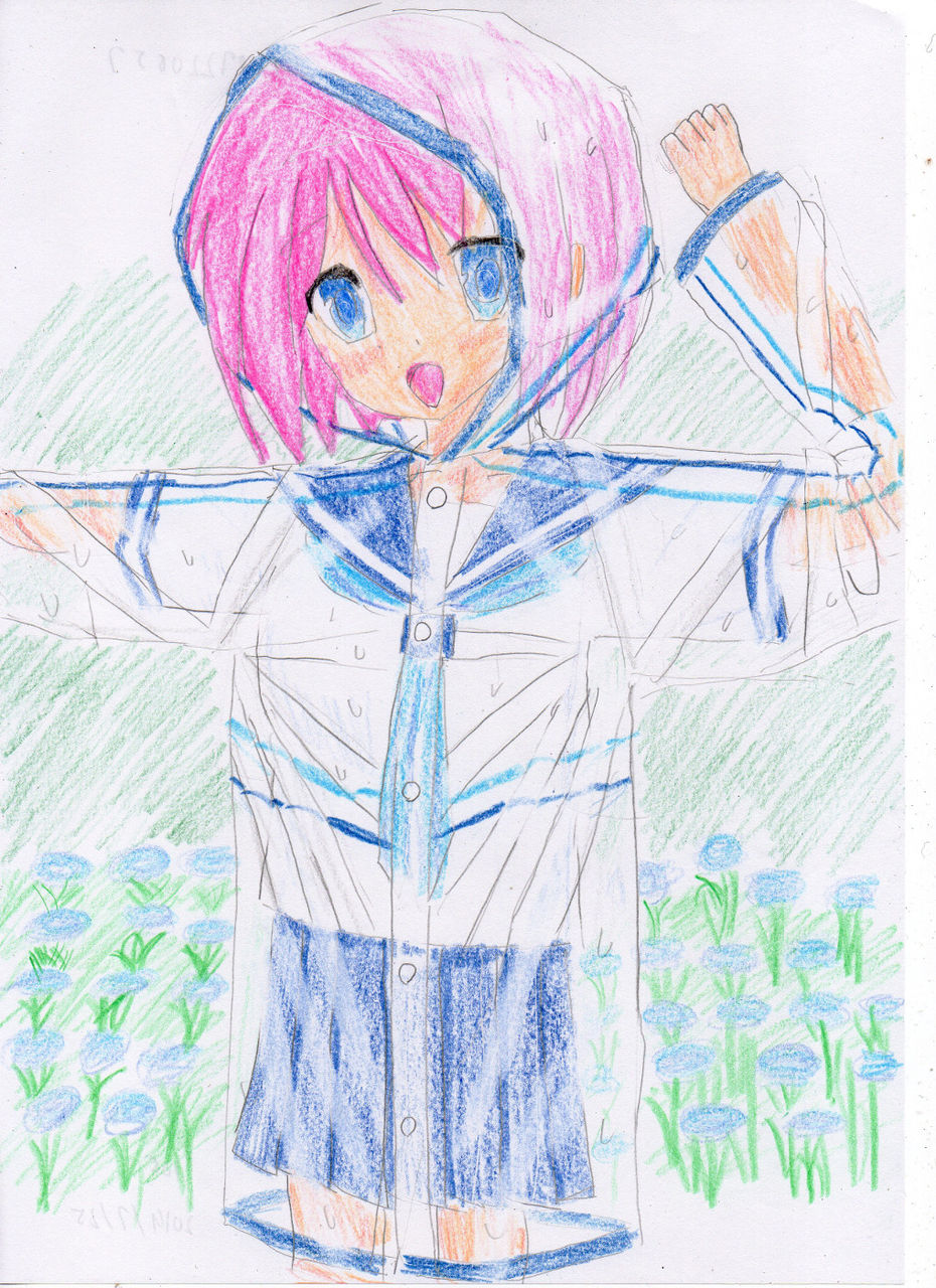 透明カッパを描いてみる 148 カッパは透明で