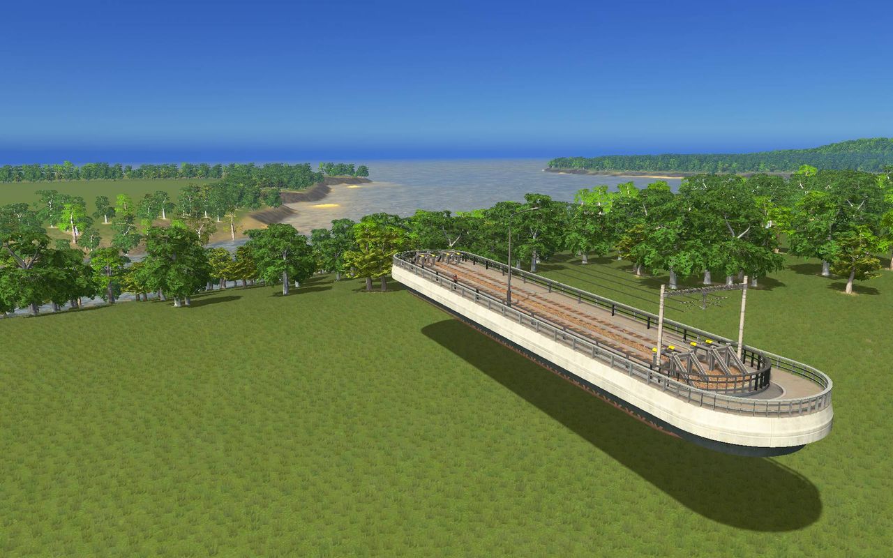 Cities Skylines 他に地下鉄地上化でコンクリートの線路はある 第三