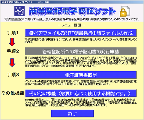 電子認証ソフト